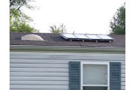 solar panels mounted on roof